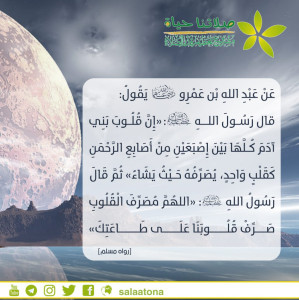 26إن قلوب بني آدم كلها