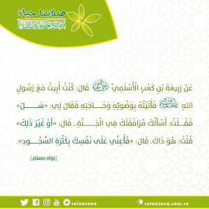 117فأعني على نفسك بكثرة السجود