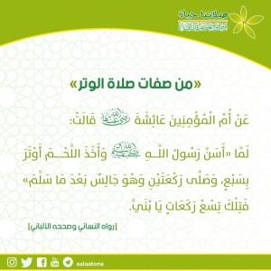 14من صفات الوتر تم