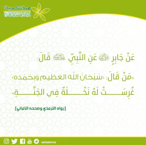 39سبحان الله العظيم وبحمده